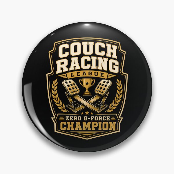 Item preview, Couch Racing League Zero G Force Champion Sim Racing Crest designed and sold by Fenay Designs.