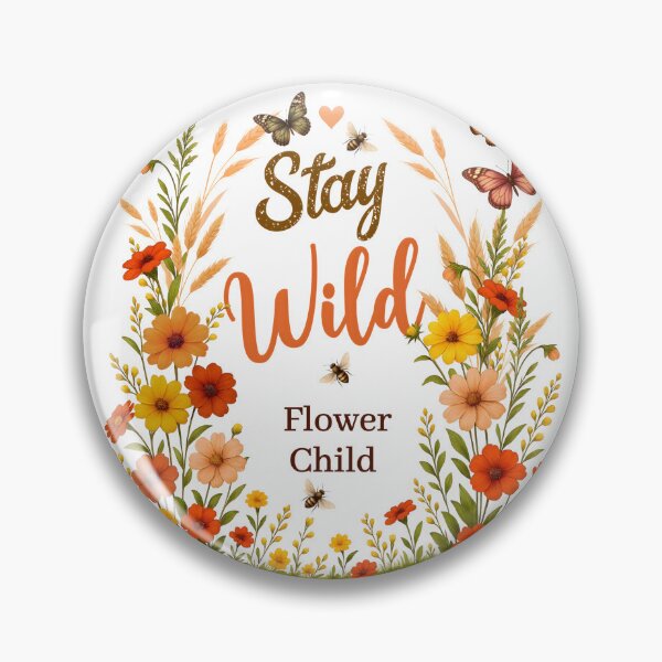 Item preview, Stay Wild Flower Child Boho Floral Graphic designed and sold by ZanyPaintbrush.