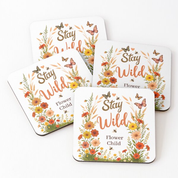 Item preview, Stay Wild Flower Child Boho Floral Graphic designed and sold by ZanyPaintbrush.