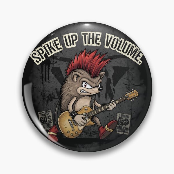Item preview, Spike Up The Volume Punk Rock Hedgehog Guitarist designed and sold by SillyPawsStudio.