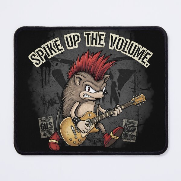 Item preview, Spike Up The Volume Punk Rock Hedgehog Guitarist designed and sold by SillyPawsStudio.
