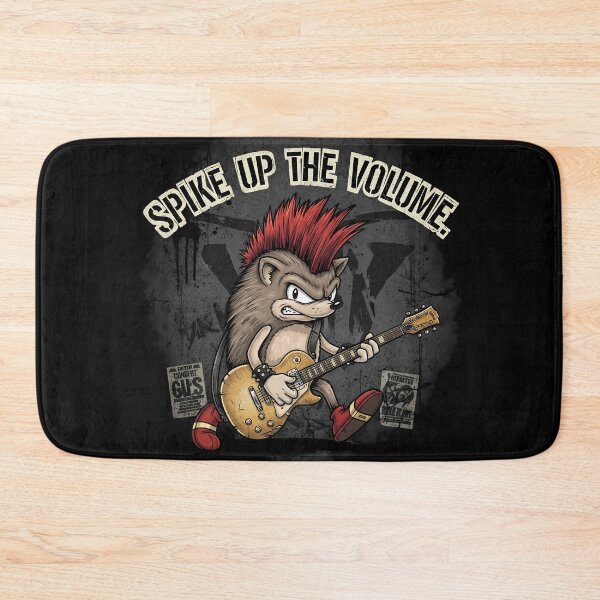 Item preview, Spike Up The Volume Punk Rock Hedgehog Guitarist designed and sold by SillyPawsStudio.