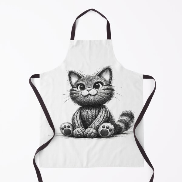 Item preview, Adorable Knitted Cat Sketch designed and sold by cuprum.