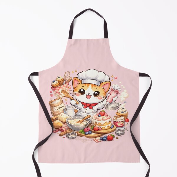 Item preview, Cute Bakery Cat Chef – Kawaii Baking Illustration designed and sold by blankTeeShirt.