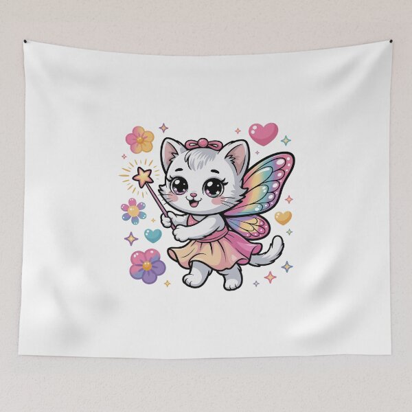 Item preview, Fairy Cat with Magic Wand designed and sold by jkrphoto.