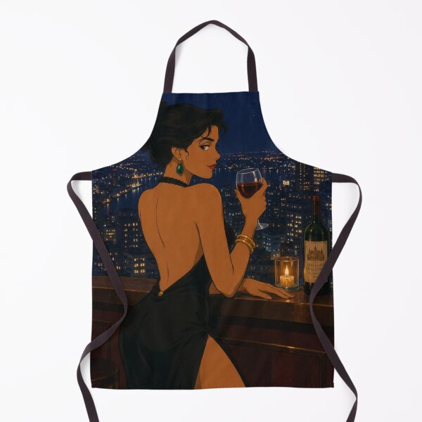 Item preview, Midnight Elegance: City Lights & Red Wine designed and sold by Hollow Moon Studios..