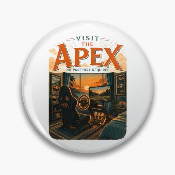 Item preview, Visit The Apex No Passport Required Vintage Sim Racing Poster designed and sold by Fenay Designs.