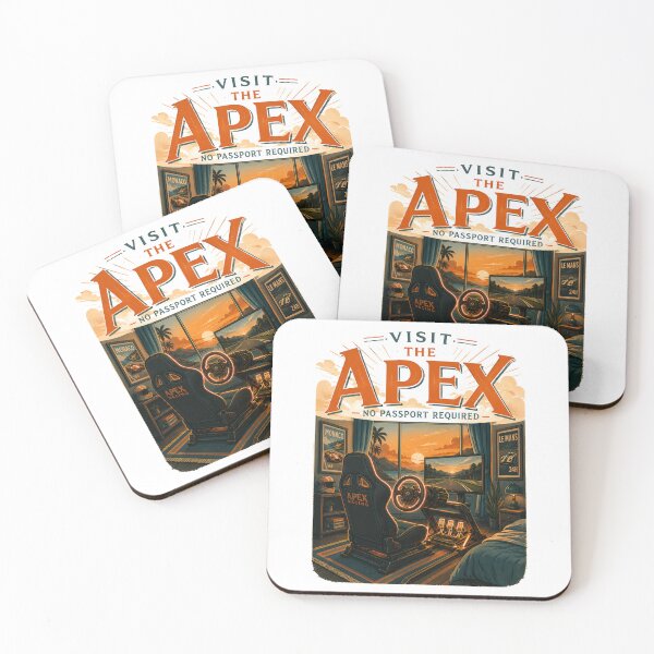 Item preview, Visit The Apex No Passport Required Vintage Sim Racing Poster designed and sold by Fenay Designs.
