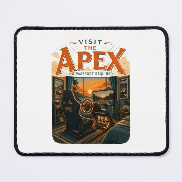 Item preview, Visit The Apex No Passport Required Vintage Sim Racing Poster designed and sold by Fenay Designs.