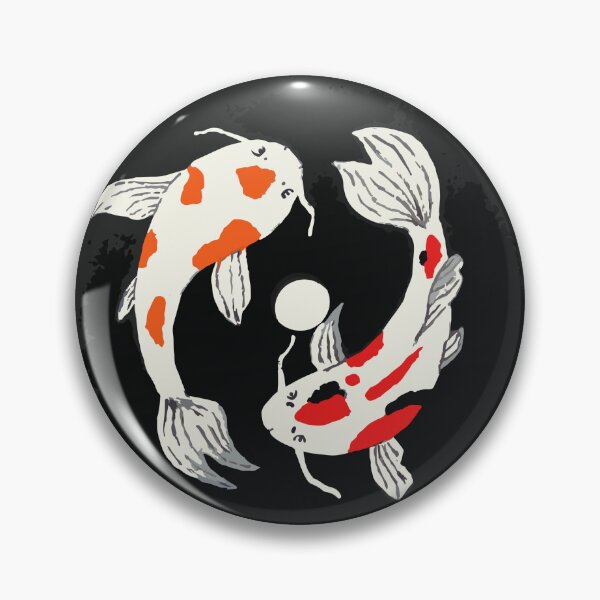 Item preview, Minimal Japanese Inspired Art | Yin Yang Koi Fish Illustration designed and sold by Moo Ilustra.