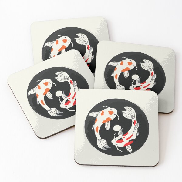 Item preview, Minimal Japanese Inspired Art | Yin Yang Koi Fish Illustration designed and sold by Moo Ilustra.