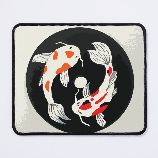 Item preview, Minimal Japanese Inspired Art | Yin Yang Koi Fish Illustration designed and sold by Moo Ilustra.