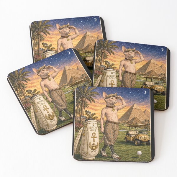 Item preview, Sphynx Cat Golfing in Egypt designed and sold by ikonicgallery.