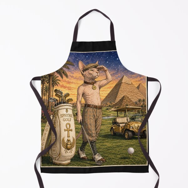Item preview, Sphynx Cat Golfing in Egypt designed and sold by ikonicgallery.