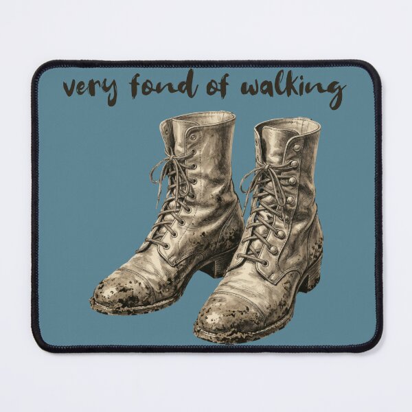 Item preview, Very Fond of Walking Vintage Boots Jane Austen Pride and Prejudice designed and sold by FIREDesignsPOD.