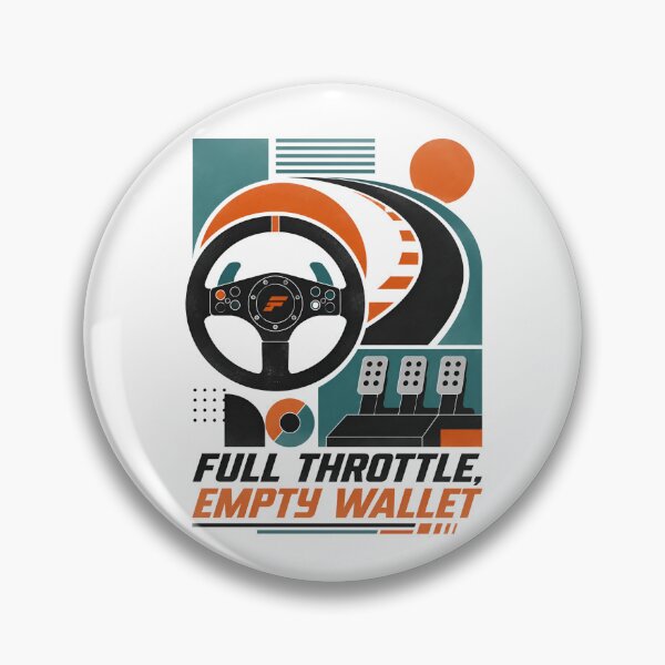 Item preview, Full Throttle Empty Wallet Minimalist Sim Racing Geometric Art designed and sold by Fenay Designs.
