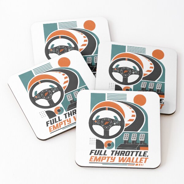 Item preview, Full Throttle Empty Wallet Minimalist Sim Racing Geometric Art designed and sold by Fenay Designs.