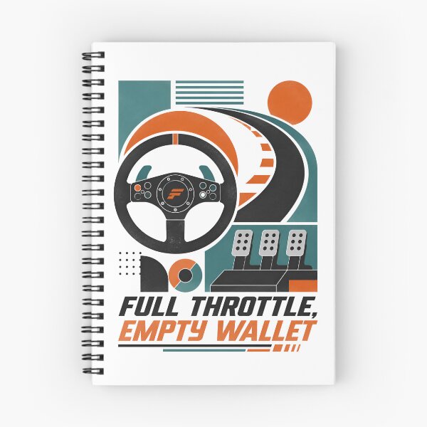 Item preview, Full Throttle Empty Wallet Minimalist Sim Racing Geometric Art designed and sold by Fenay Designs.