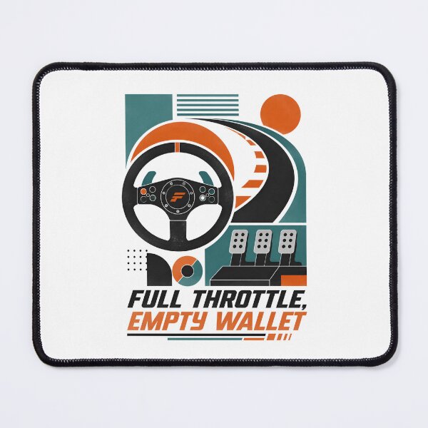 Item preview, Full Throttle Empty Wallet Minimalist Sim Racing Geometric Art designed and sold by Fenay Designs.