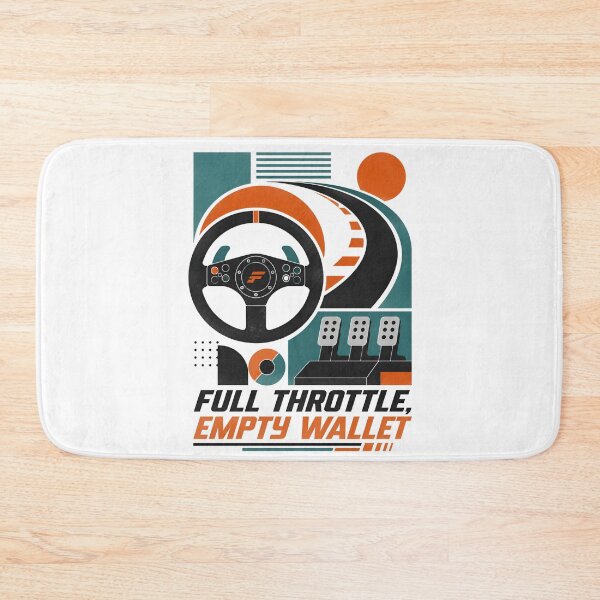 Item preview, Full Throttle Empty Wallet Minimalist Sim Racing Geometric Art designed and sold by Fenay Designs.