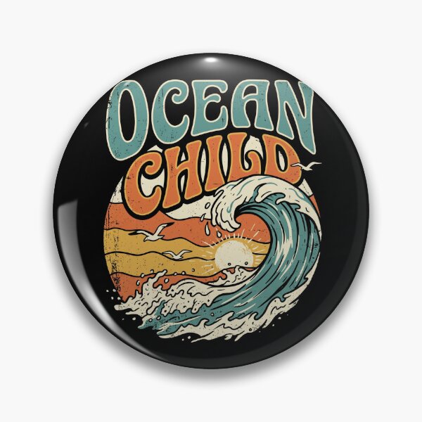 Item preview, Retro 70s Ocean Child Vintage Wave Sunset designed and sold by TeNovaStudio.