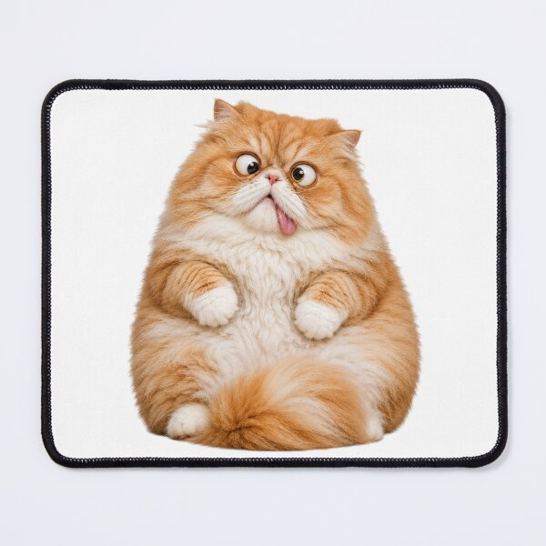 Item preview, Funny Derp Orange Cat Crossed Eyes Blep designed and sold by UvooArt.
