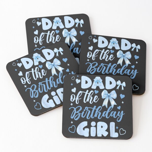 Item preview, Dad of The Birthday Girl Bow Blue Cute Matching Family Party designed and sold by CriseldaBruning.