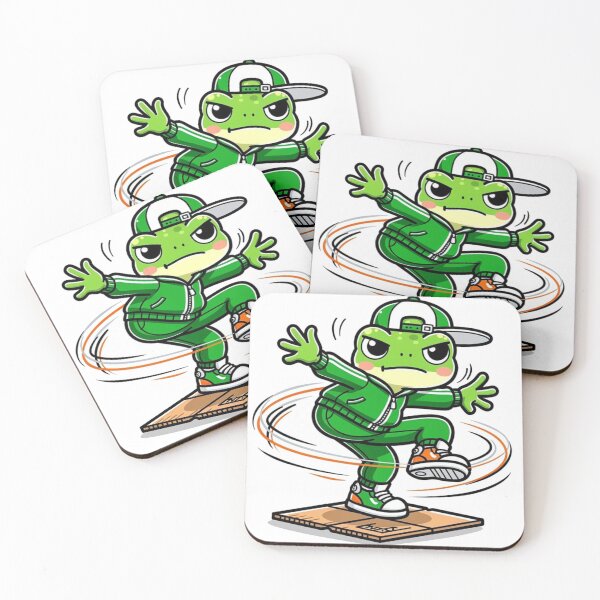 Item preview, Cool Skater Frog on Skateboard | Hip Hop Frog Doing Tricks designed and sold by asadstudio88.