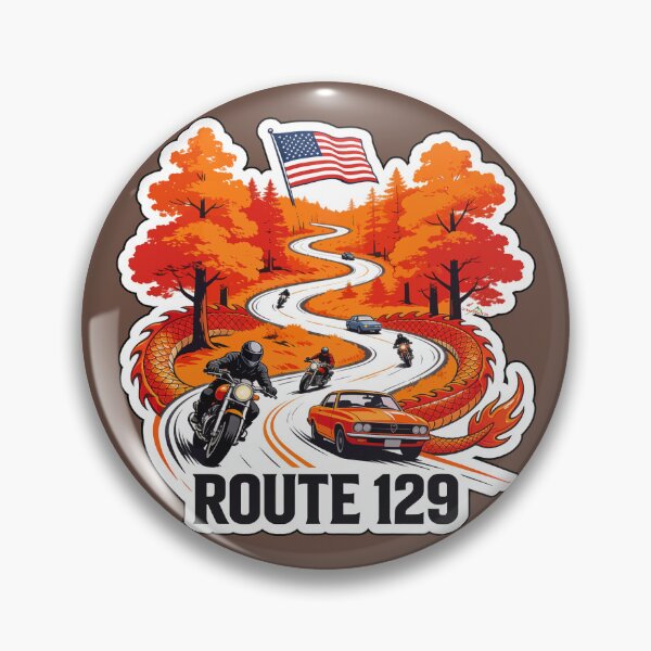 Item preview, Tail of the Dragon Road US 129 Motorcycle Sports Car Sticker & T-Shirt 08 designed and sold by OuterShellUK.