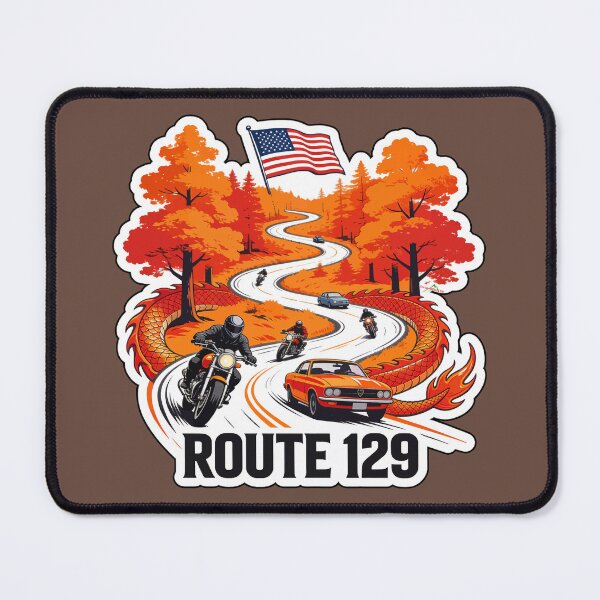 Item preview, Tail of the Dragon Road US 129 Motorcycle Sports Car Sticker & T-Shirt 08 designed and sold by OuterShellUK.