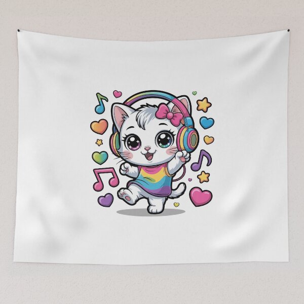 Item preview, Cat with Headphones designed and sold by jkrphoto.