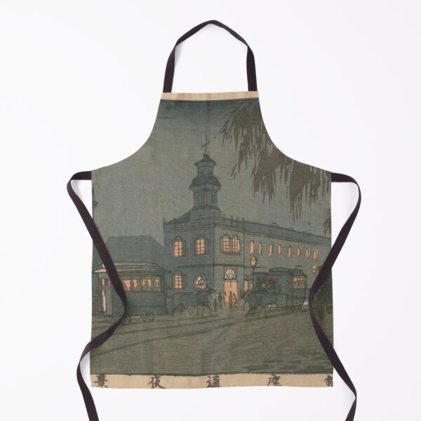 Item preview, Vintage Tokyo Nightscape Ukiyo-e: Ginza Street by Night in the Meiji Era designed and sold by vekotpu.