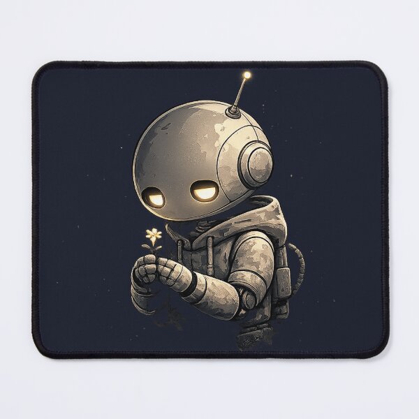 Item preview, Sad Robot Holding Flower designed and sold by QuietNovaShop.