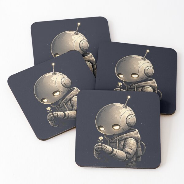Item preview, Sad Robot Holding Flower designed and sold by QuietNovaShop.