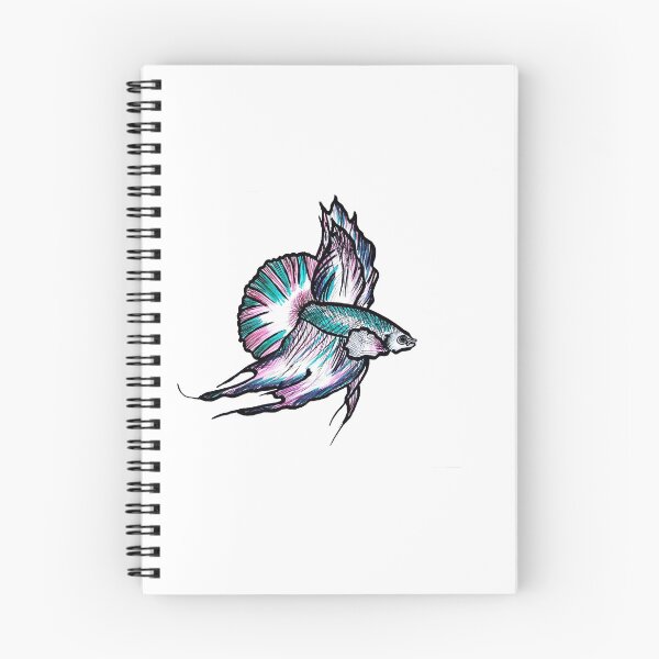 Item preview, Pastel Betta Fish Ink Illustration designed and sold by AsIceAndDesire.