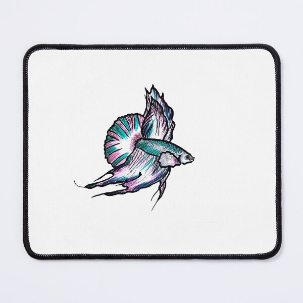 Item preview, Pastel Betta Fish Ink Illustration designed and sold by AsIceAndDesire.