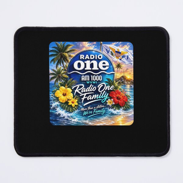 Item preview, Radio One AM 1000 Family Tropical Beach Sunset Island Vibes designed and sold by jinajinawoodood.