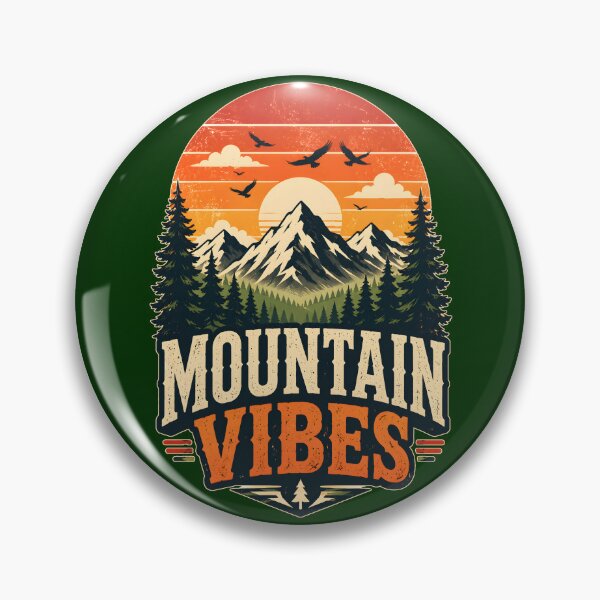 Item preview, Mountain Vibes Retro Vintage Hiking Camping  designed and sold by Mr Lee.