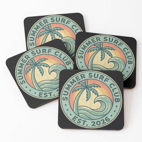 Item preview, Vintage Summer Surf Club 2026 Retro Badge designed and sold by TeNovaStudio.