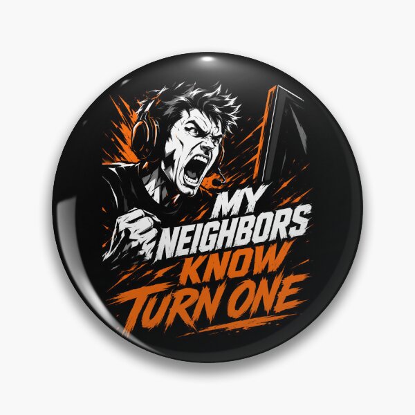 Item preview, My Neighbors Know Turn One Aggressive Sim Racing Rage Art designed and sold by Fenay Designs.