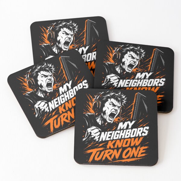 Item preview, My Neighbors Know Turn One Aggressive Sim Racing Rage Art designed and sold by Fenay Designs.