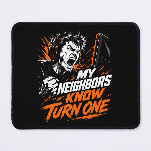 Item preview, My Neighbors Know Turn One Aggressive Sim Racing Rage Art designed and sold by Fenay Designs.