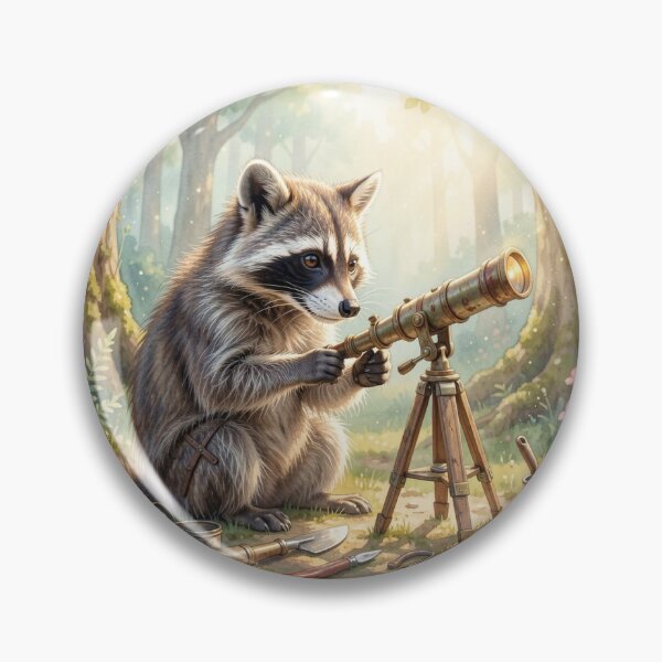 Item preview, Curious Forest Explorer Raccoon – Nature Light and Woodland Discovery Art designed and sold by FotoworldEdel.