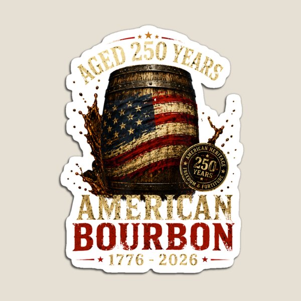 Aperçu de l'œuvre Bourbon Built America, whisky patriotique 250 ans 1776-2026 créée et vendue par jinajinawoodood.