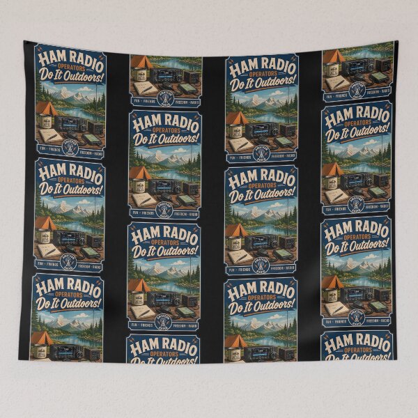 Item preview, Ham Radio Operators Do It Outdoors Vintage Camping designed and sold by jinajinawoodood.