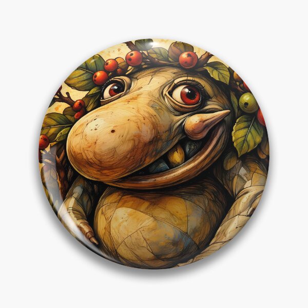 Item preview, Cheerful Creature with Leafy Crown designed and sold by cuprum.