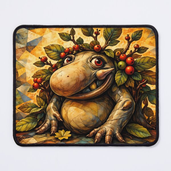 Item preview, Cheerful Creature with Leafy Crown designed and sold by cuprum.