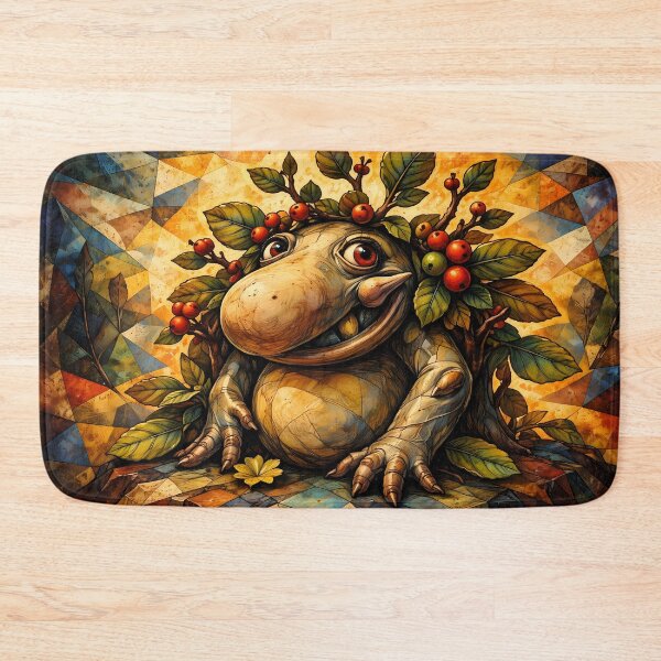 Item preview, Cheerful Creature with Leafy Crown designed and sold by cuprum.