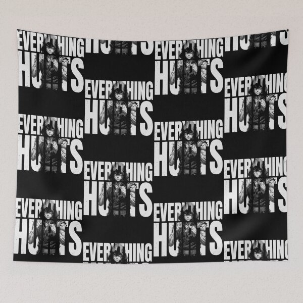Item preview, Everything Hurts Dark Manga Japanese Anime Aesthetic Grunge Design designed and sold by jinajinawoodood.