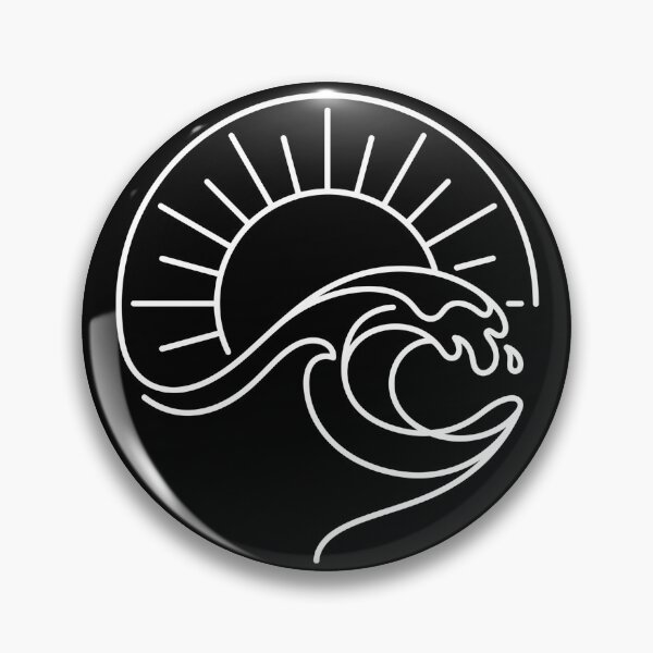 Item preview, Minimalist Line Art Sun and Ocean Wave designed and sold by TeNovaStudio.